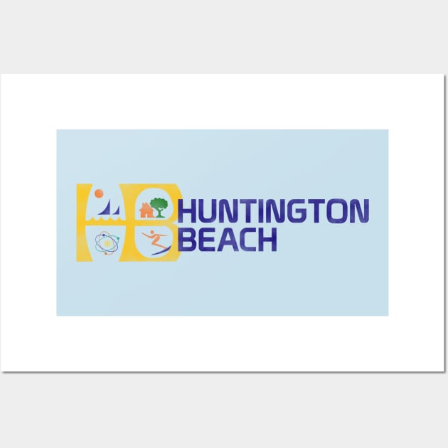 Huntington Beach Vintage Wall Art by plasticknivespress